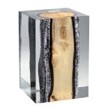 Nilleq Acrylic / Drift Wood Trunk Occasional Table 30 X 30 X 45cm Nilleq Side Table Is Crafted