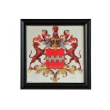 Crest Caithness Small Art Black Wood 55 X 3 X 55.5cm Historically-Inspired Print Sourced From