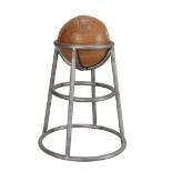 Barball Stool 30" Shiny Steel Tube/Vbianco