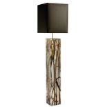L157 Kisimi(L)Acrylic / Driftwood Floor Lamp-Lt Grey 40 X 40 X 180cm