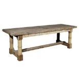 Refectory Dining Table 210cm ( 4 Legs ) Genuine English Reclaimed Timber 210 X 90 X 76cm Beautiful