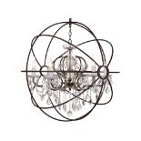 Gyro Crystal Small Chandelier 53cm Natural 52.5 X 52.5 X 56.5cm The Gyro Crystal Lighting Chandelier