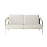 F244g Outline Sofa 2 Seater Wo Cush Od-Drift Wood &Whi 163 X 89 X 64cm Visually Light And Elegant