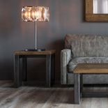 Iron Oak Lamp Table 2x2 Saloon 61 X 61 X 61cm Complete The Look Of Your Living Room With The Iron