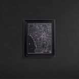 Savoy Map – Los Angeles Modern, Monochromatic Viewpoint, Designed To Look Like The Negative Of A