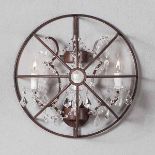 Gyro Crystal Sconce Antique Rust 53 X 26.5 X 53cm The Gyro Crystal Lighting Collection Is Inspired