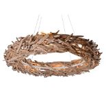 L187 Sorlak Pendant 100cm-Drift Wood &White 100 X 100 X 55cm