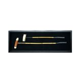 Polo Sticks Shadow Box 122 X 7 X 44cm Exact Replicas Of Vintage Curiosities Mounted On Black