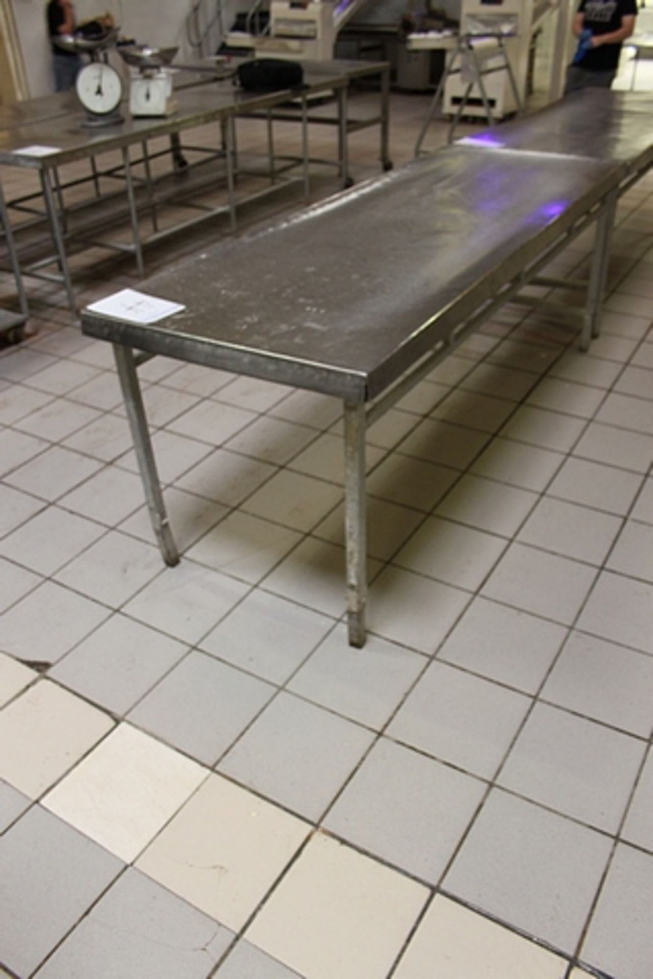 Stainless steel preparation table 2380mm x 850mm