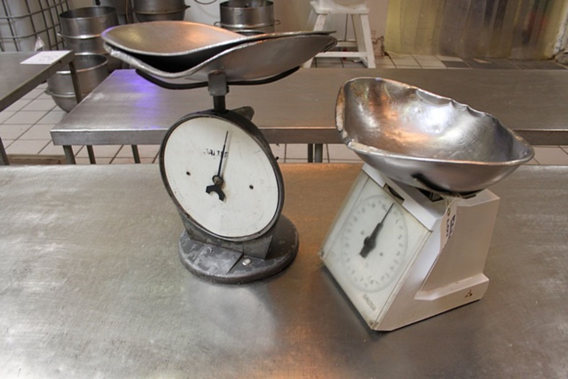 2 x Salter manual balance pan scales 15kg capacity