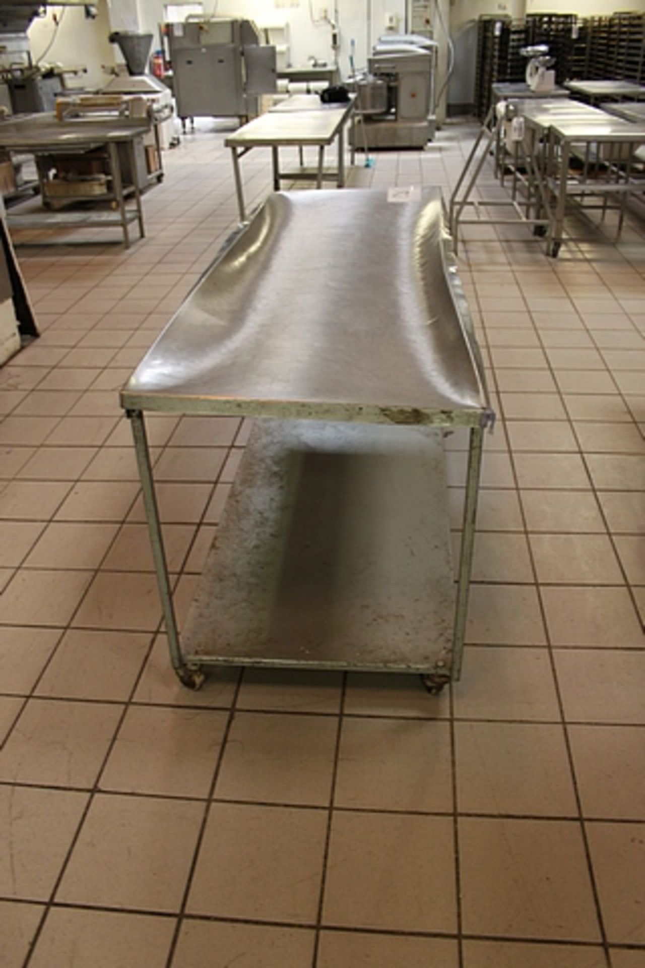 Stainless steel preparation table 2400mm x 800mm ( requires new top)