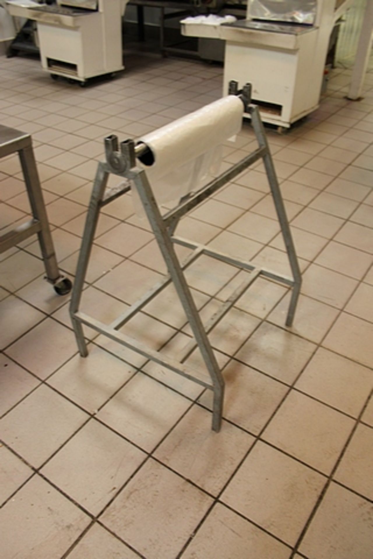 A frame steel reel holder holds reals to 700mm wide