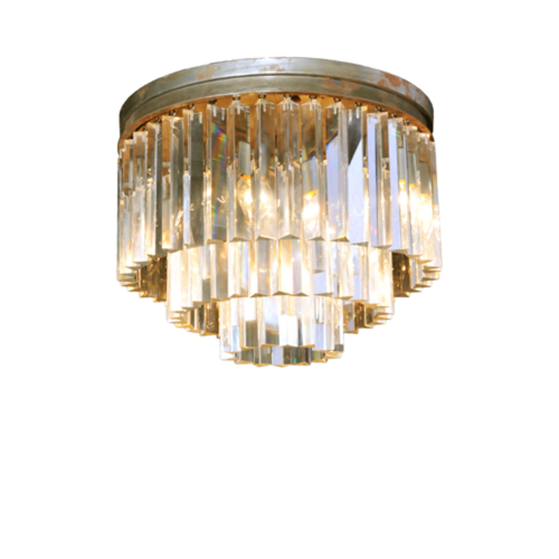 Odeon Mar 3 ring Flush 50cm-Msne&M Blk 50 X 50 X 40cm The Odeon Lighting Collection Is A Modern - Image 3 of 3