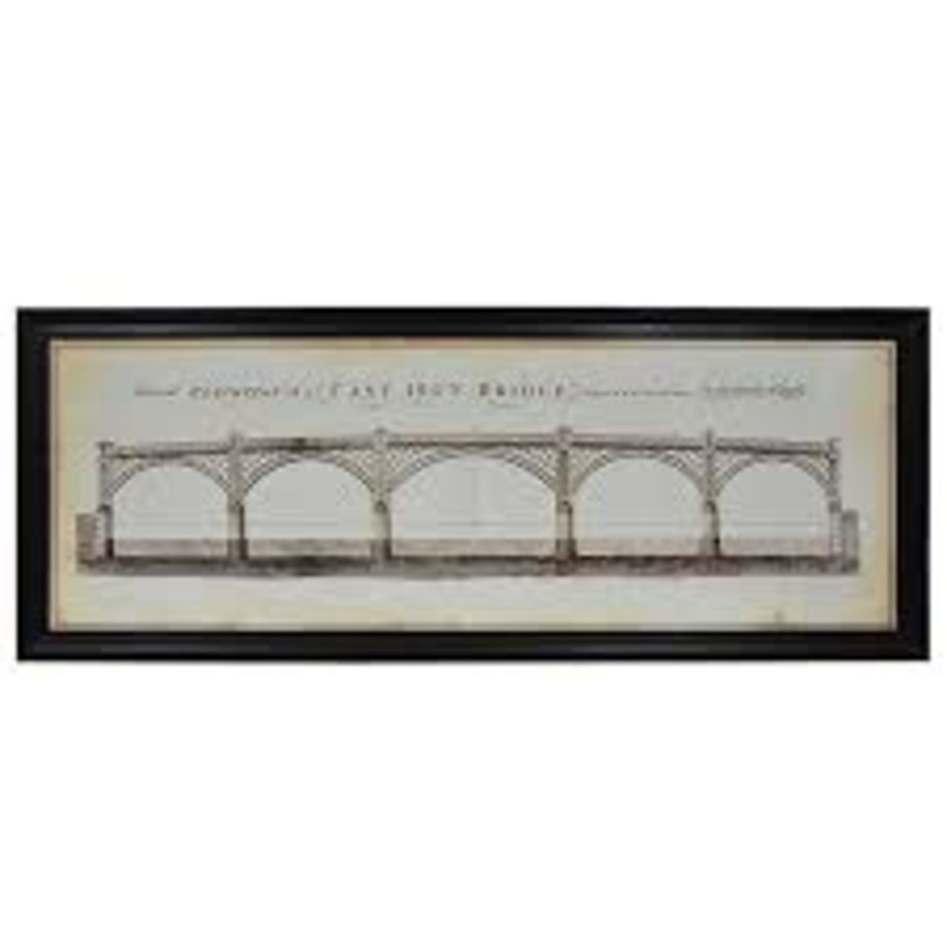 Arch Iron Bridge Natural Framed Wall Art - Image 2 of 2
