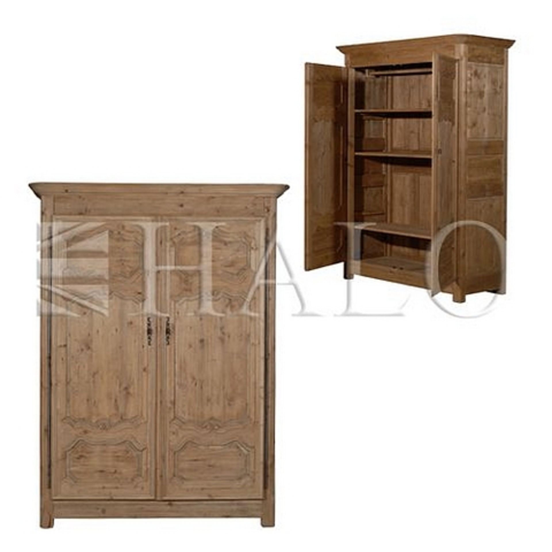 French Farmhouse Armoire Genuine English Reclaimed Timber 170 X 68 X 224cm