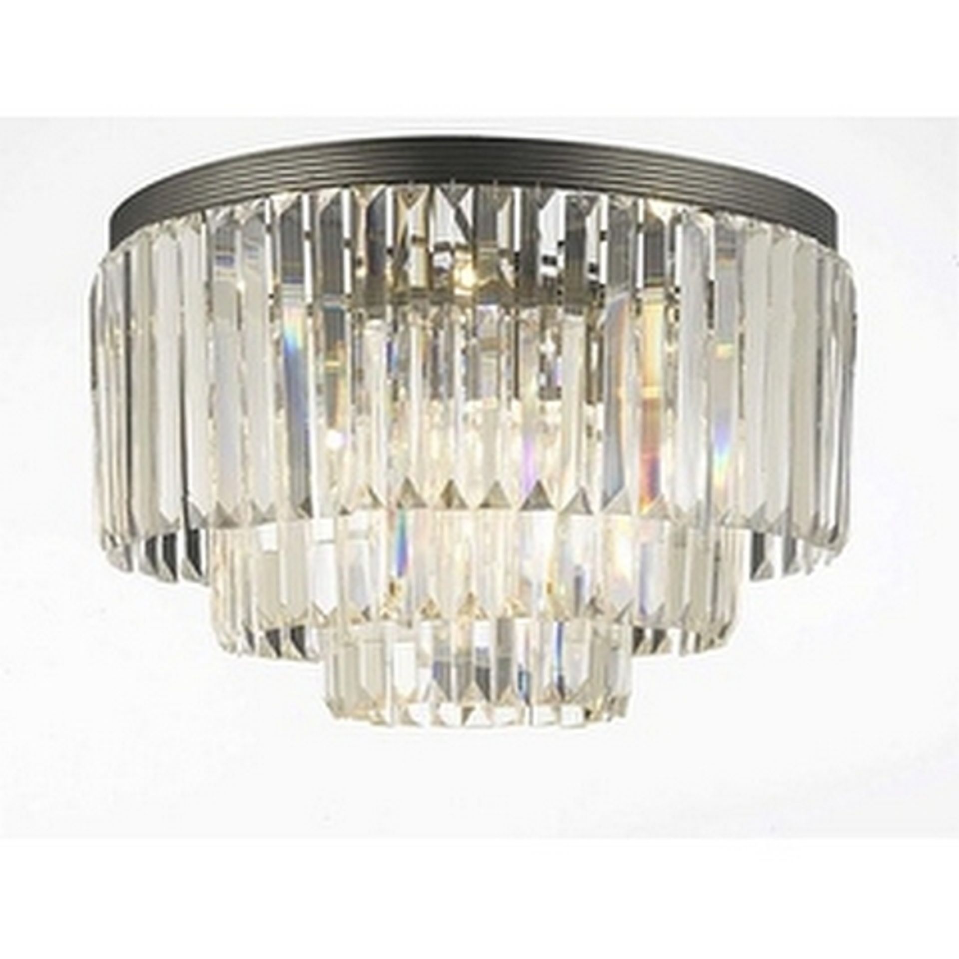 Odeon Mar 3 ring Flush 50cm-Msne&M Blk 50 X 50 X 40cm The Odeon Lighting Collection Is A Modern