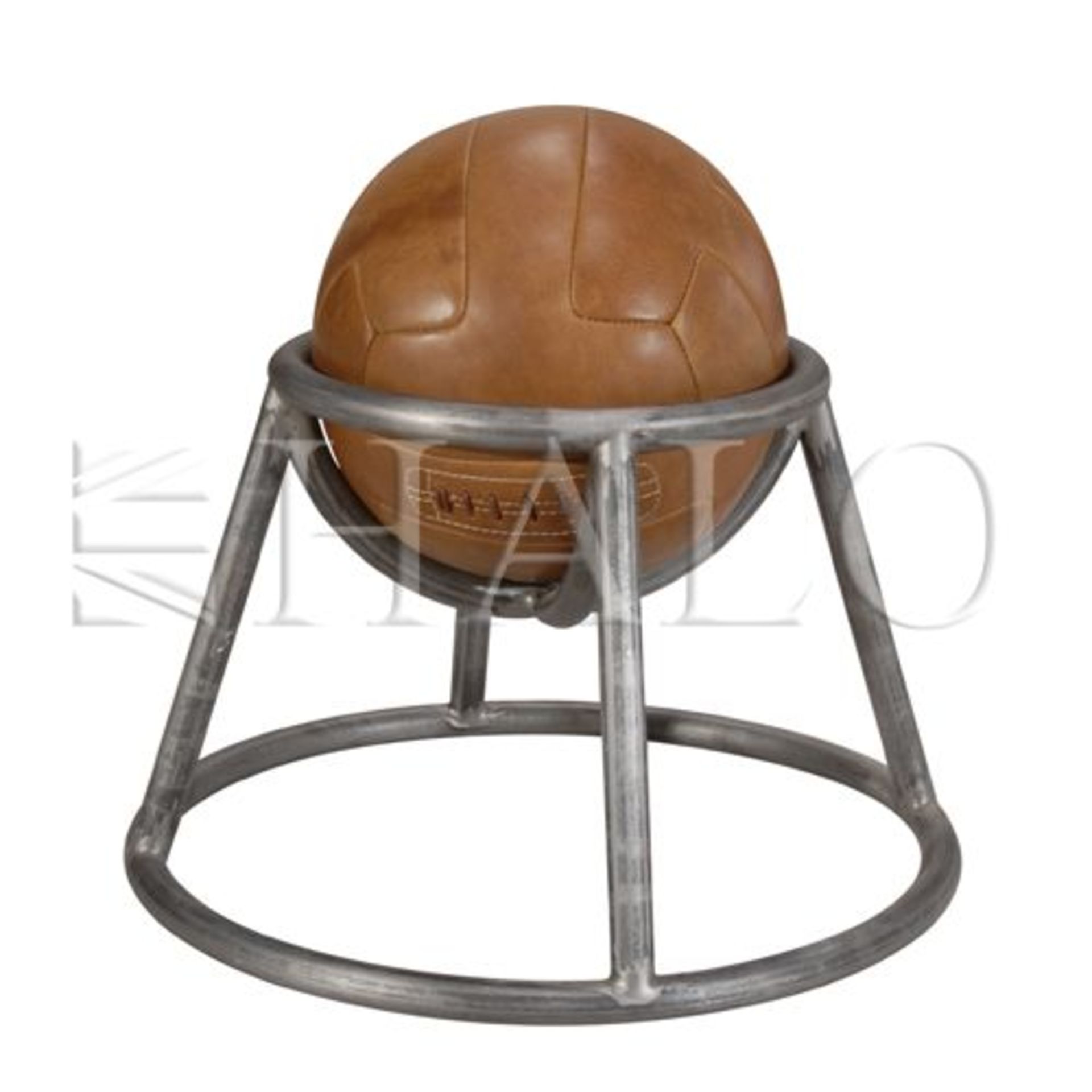 Barball Stool 19 This quirky Bar Ball stool with its removable leather football jauntily perched - Image 2 of 2