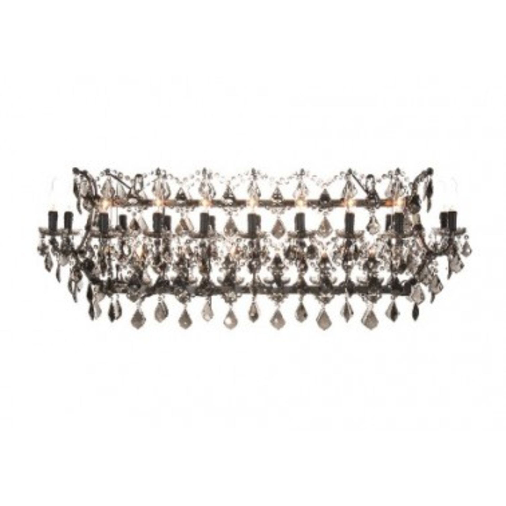 Crystal Rectangular Large Chandelier Grey UK 125 X 41 X 50 5cm the Crystal Lighting Collection Is - Image 2 of 2