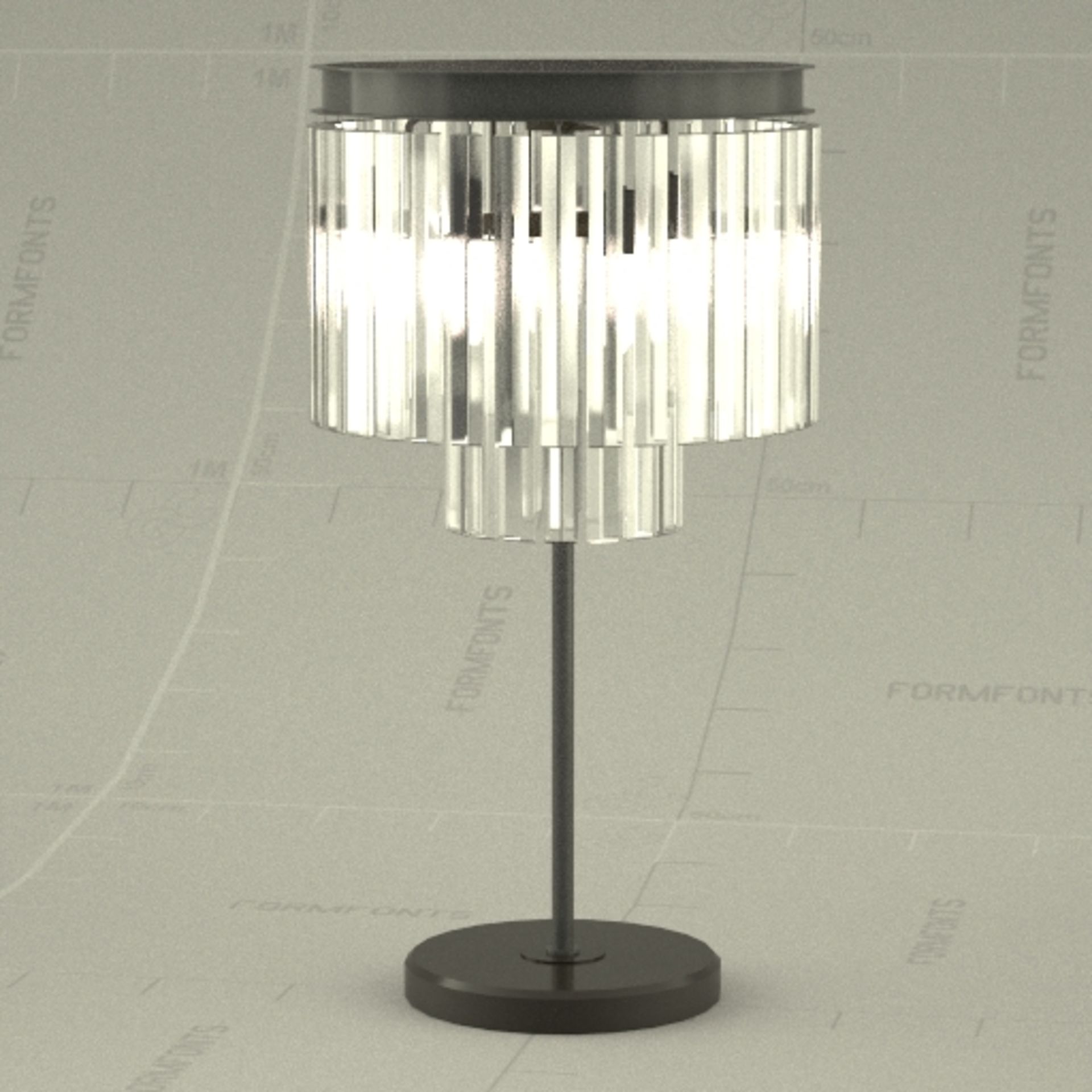 Odeon Table Lamp-Natural 35 5 X 35 5 X 66cm The Odeon Lighting Collection Is A Modern Day - Image 2 of 3