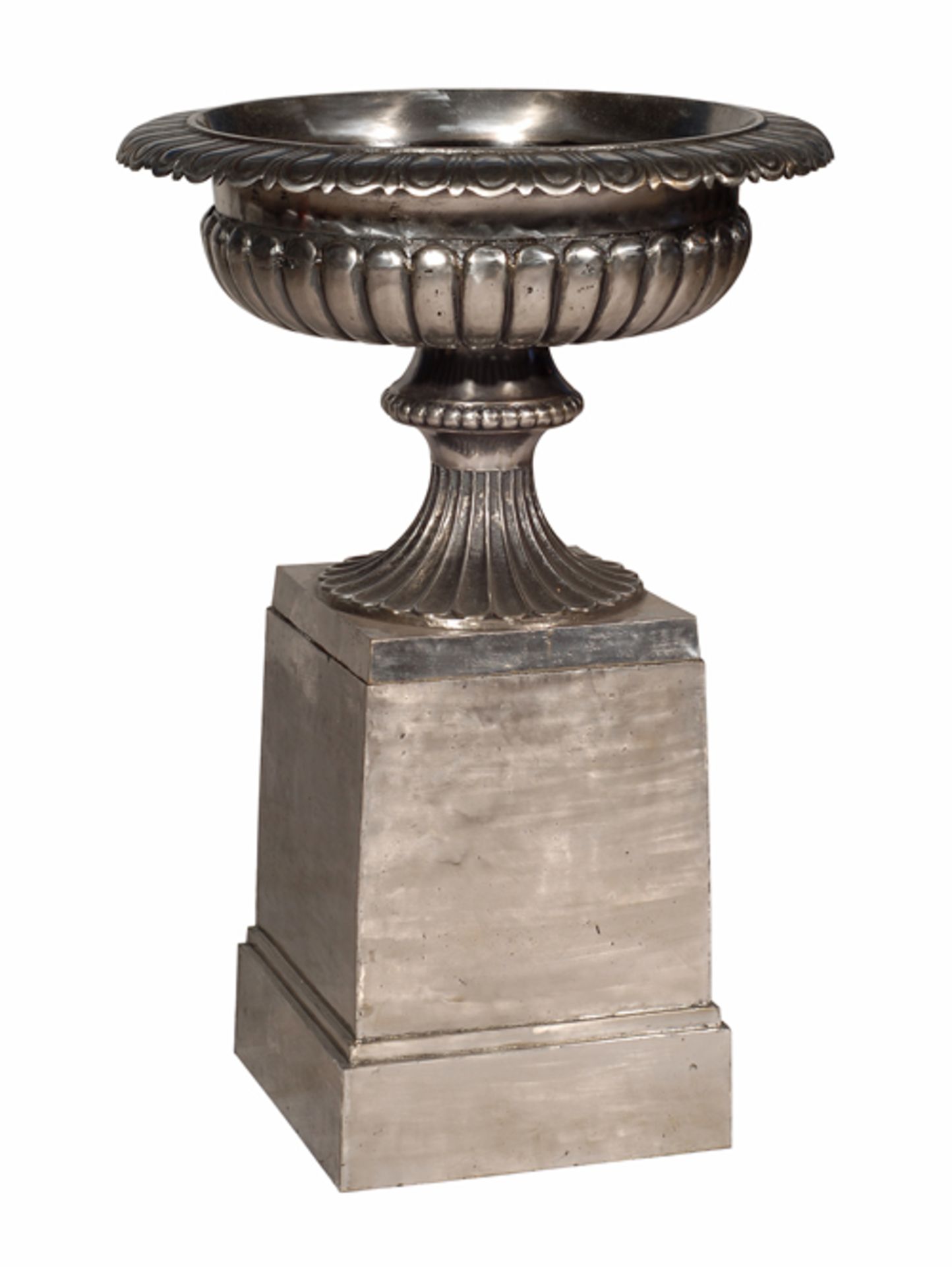 Original Grand Library Urn Base-Polished Iron 76 X 76 X 59cm - Image 2 of 2