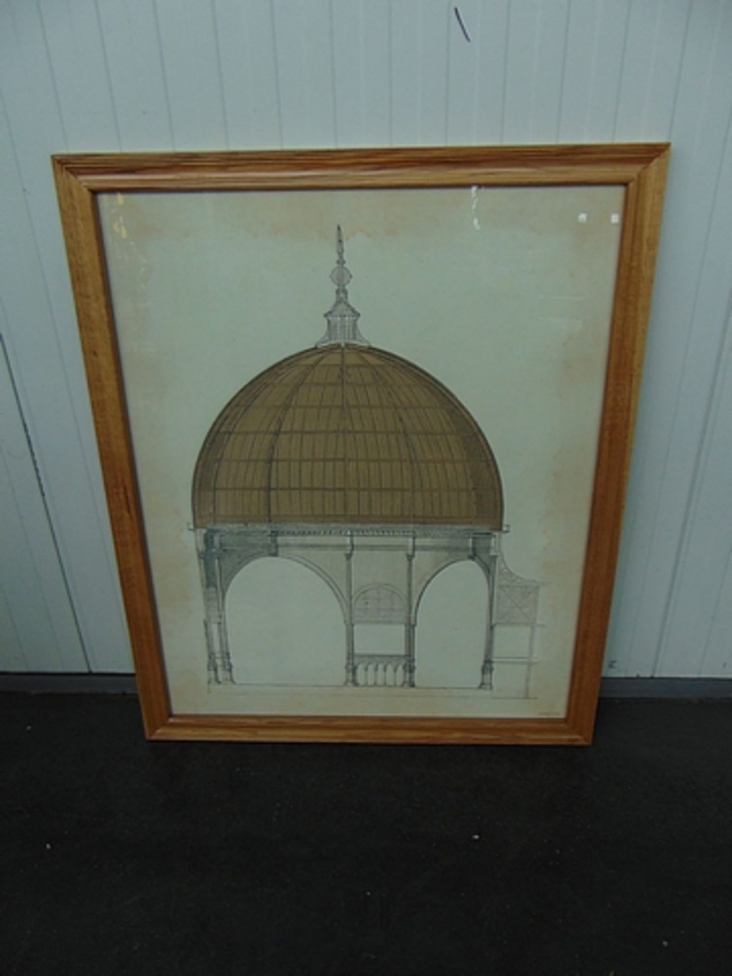 Architecture Exhibition Dome 29x36" Flat Natural Wood 100.3 X 3 X 82.5cm