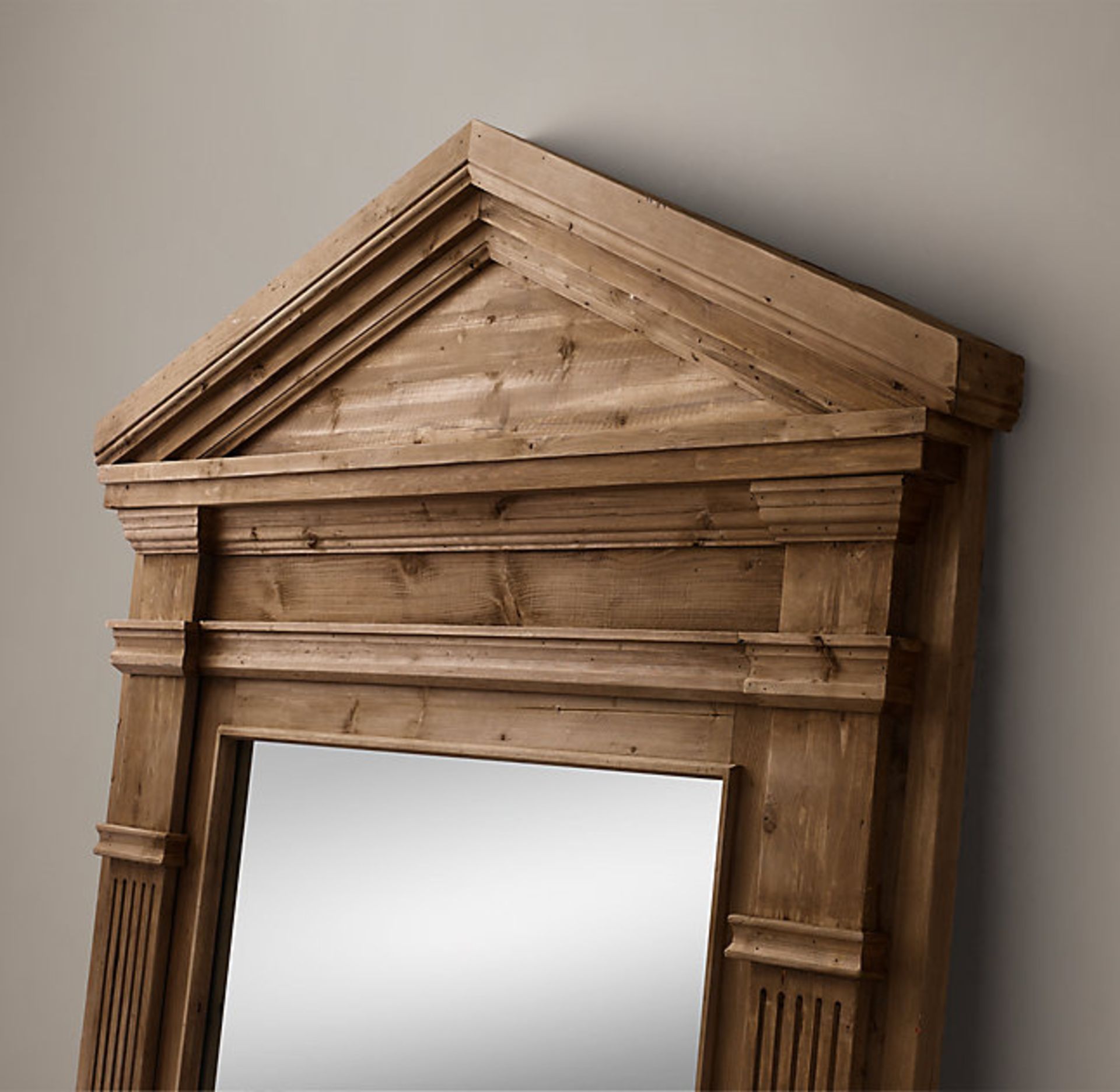 Old Library Mirror A Statement Piece in Salvaged Pine Our Impressively Scaled Mirror Replicates