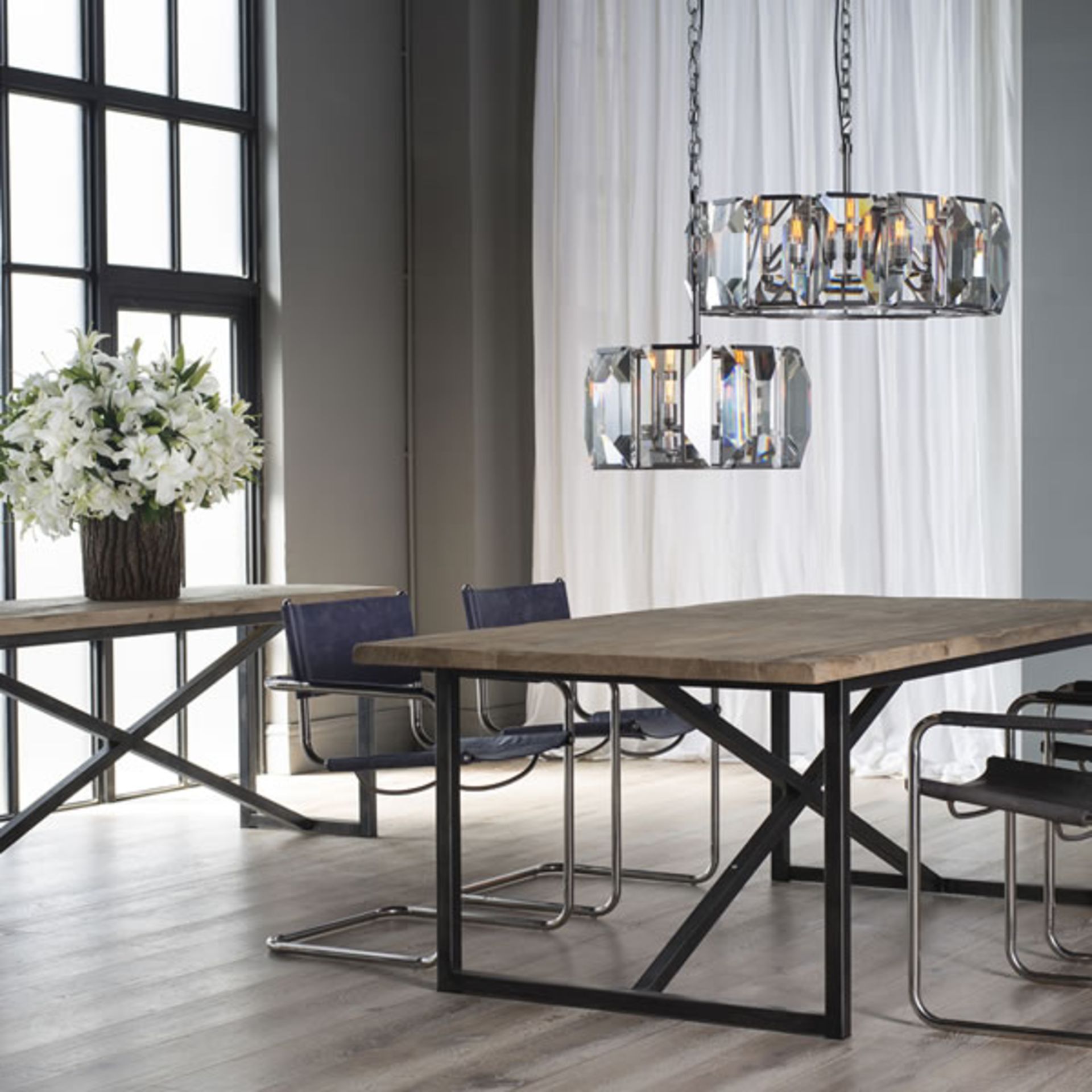 Facet Crystal Medium Chandelier Grey 78 X 78 X 42 5cm Comprises Of Sophisticated Materials: A