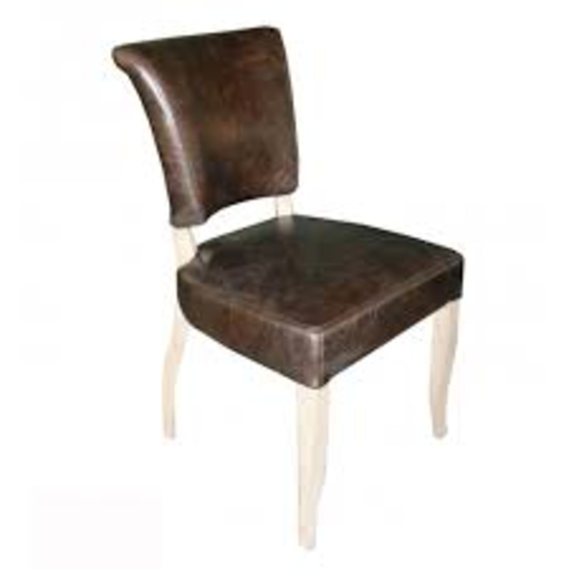Mimi Dining Chair - Upholstered Vintage Moleskin Damson Frame Weathered Oak 51 X 62 X 89cm - Image 2 of 2