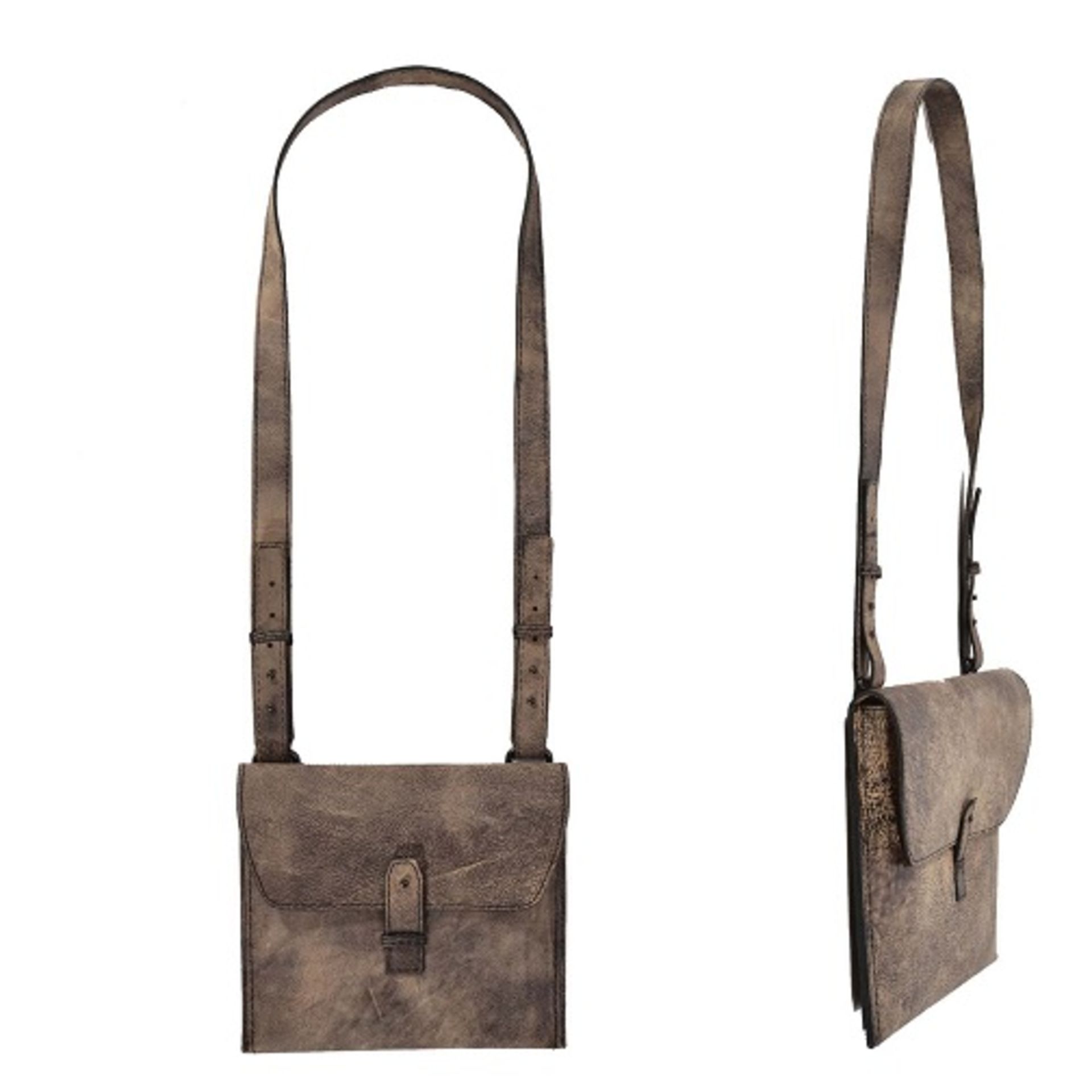 Berlin Business Bag Medium - Destroyed Raw Leather 33 X 5 X 26cm