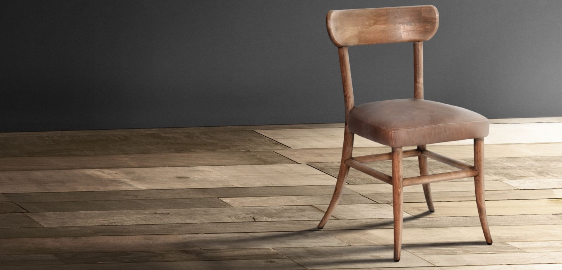Sansa Dining Chair Destroyed Black & Weathered Oak 52 X 53 X 83 5cm Relaxed Dining Under The Swaying