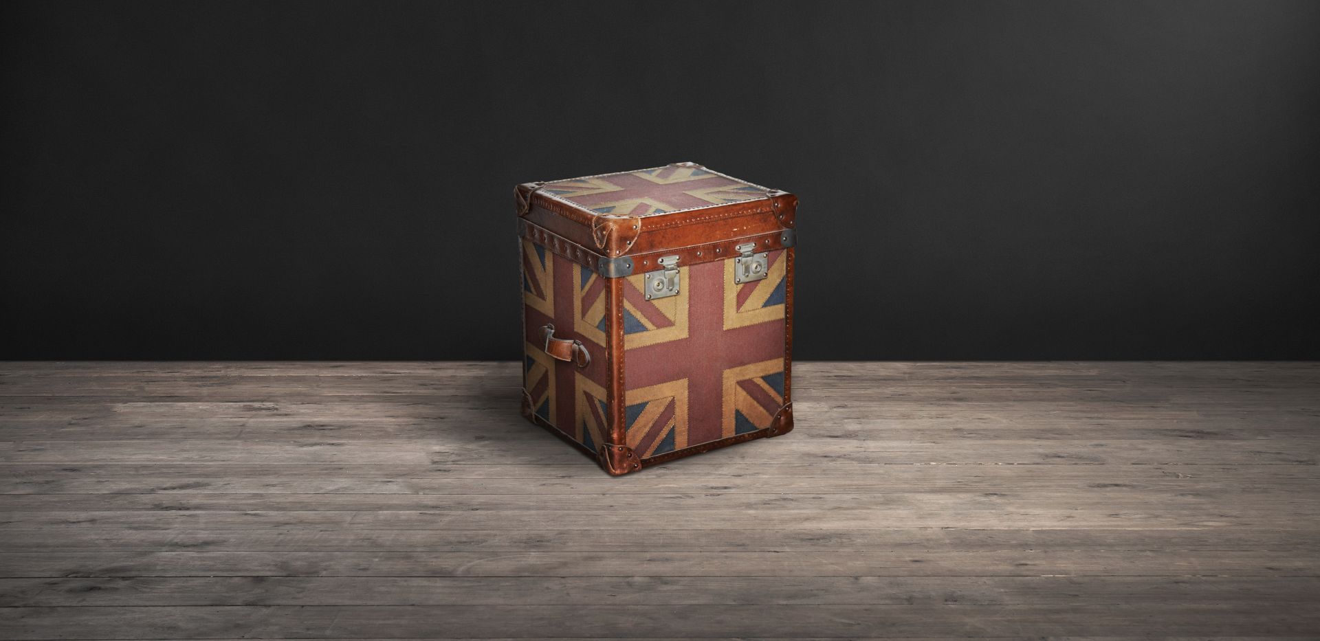 White Star Trunk Vintage Cigar Union Jack 60 X 59 X 60cm A Larger Version Of The London Trunk - Image 2 of 2