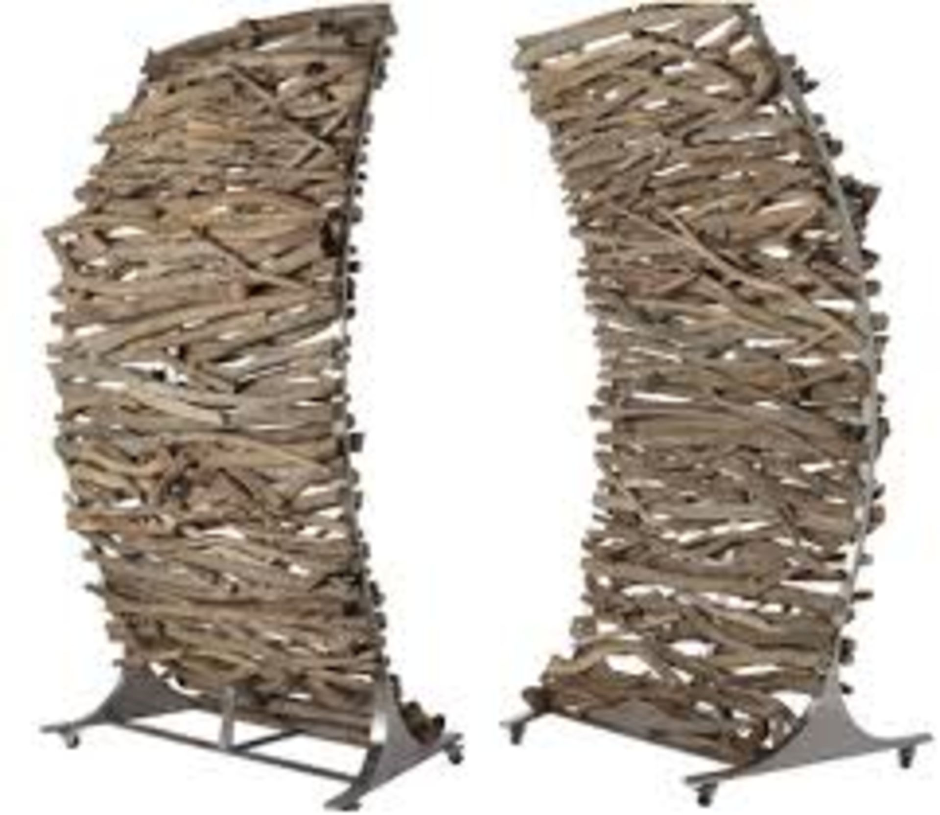 F273 Alcove Driftwood Screen Outline Screen Driftwood satin lacquered steel