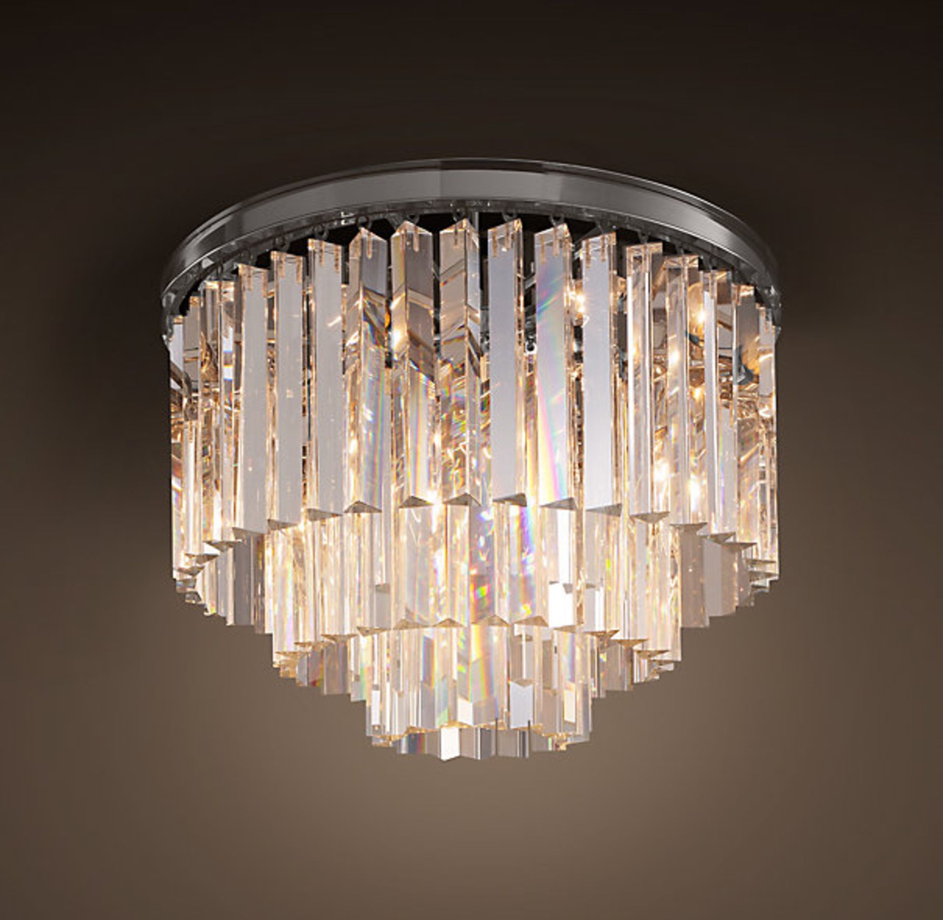 Odeon Mar 3 ring Flush 50cm-Msne&M Blk 50 X 50 X 40cm The Odeon Lighting Collection Is A Modern - Image 2 of 3