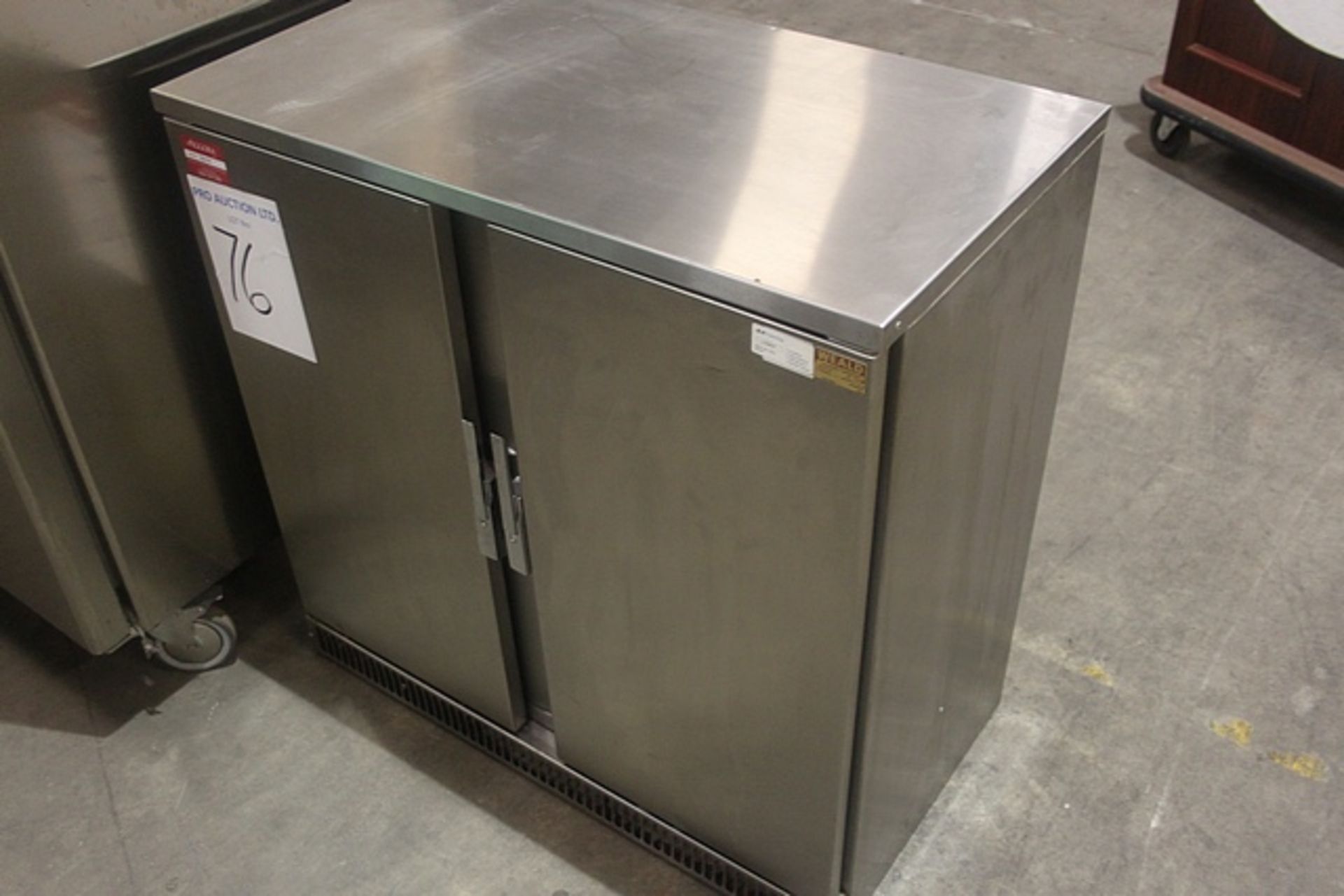 Stainless steel 2 door back bar chiller