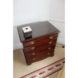 A Georgian style mahogany chest of four drawers of small proportions 480mm x 400mm