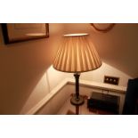 A set of 3 wooden Corinthian style table lamps 440mm tall
