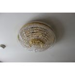 Theresa Crystal Ceiling style ceiling light a stunning French gold finish flush mount with high