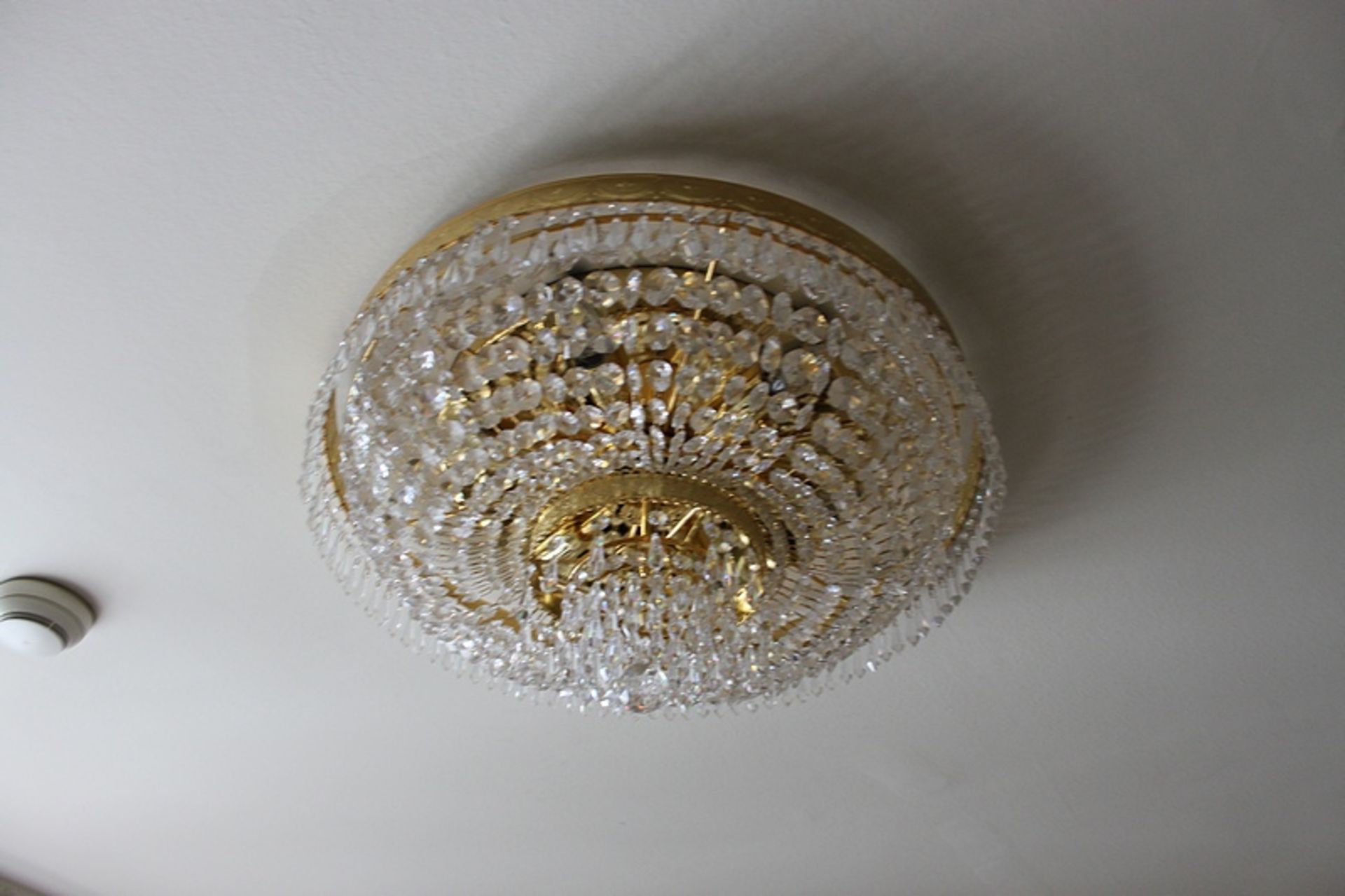 Theresa Crystal Ceiling style ceiling light a stunning French gold finish flush mount with high