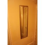 Dressing mirror carved wood moulding painted to evoke the vintage luster of aged gold leaf 1040mm