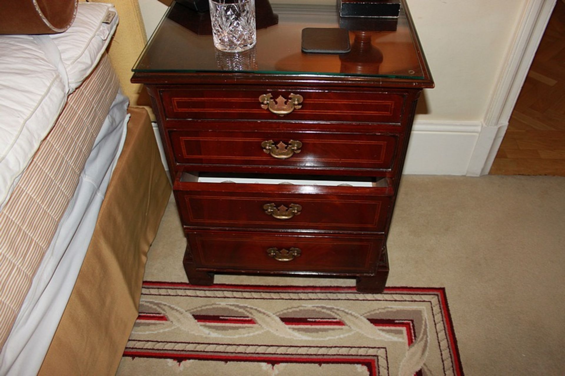 A Georgian style mahogany chest of four drawers of small proportions 450mm x 450mm x 750mm