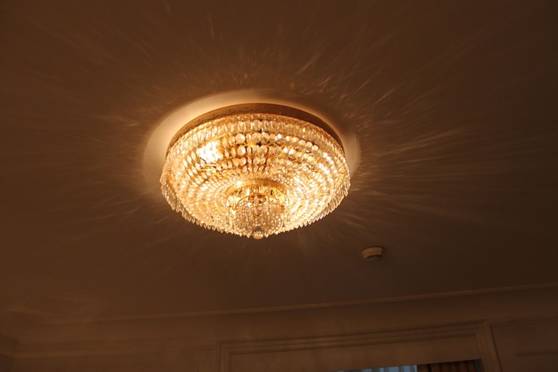 Theresa Crystal Ceiling style ceiling light a stunning French gold finish flush mount with high