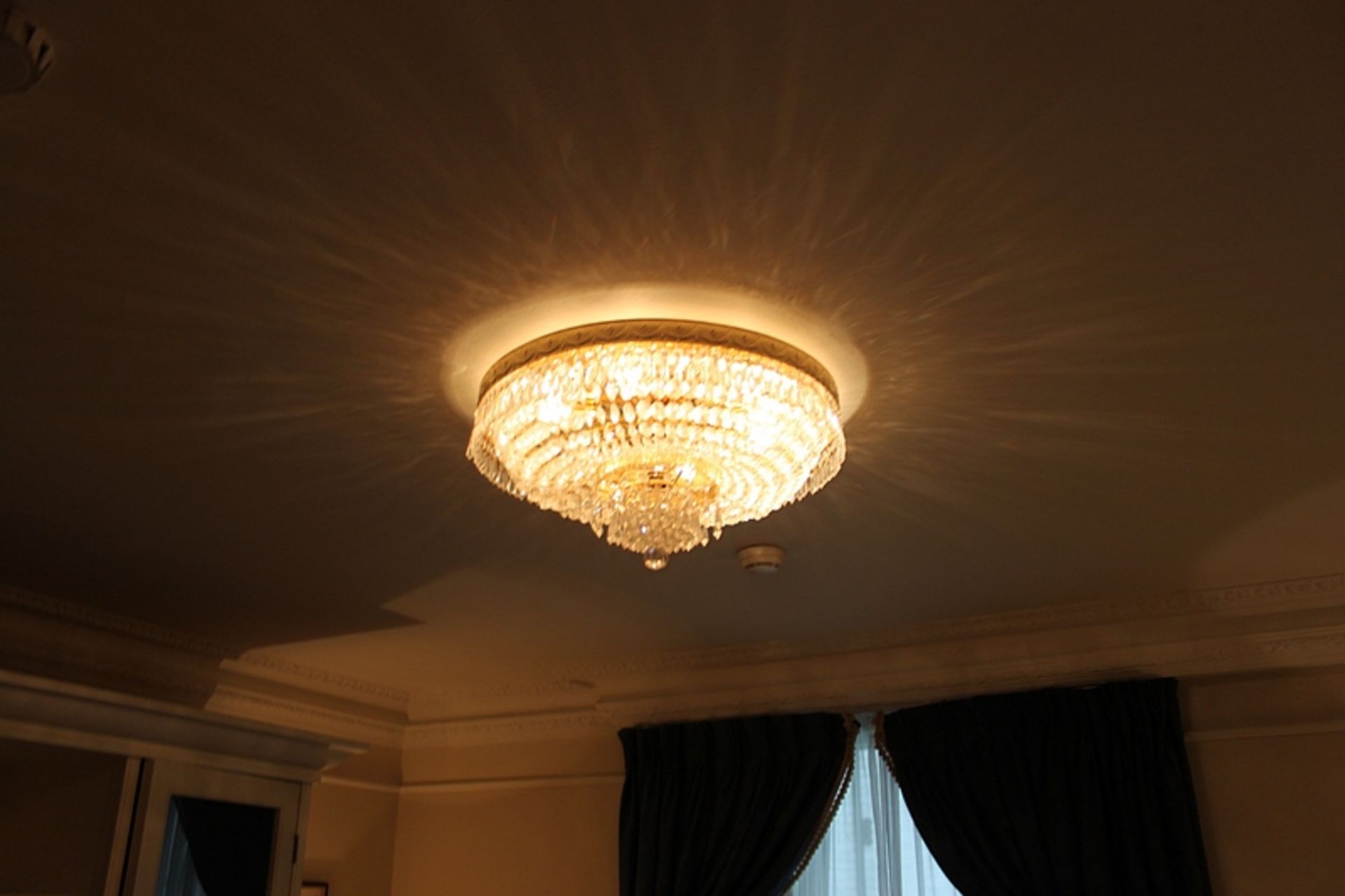 Theresa Crystal Ceiling style ceiling light a stunning French gold finish flush mount with high