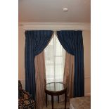 Fully lined curtains blue 2300mm drop