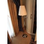 Contemporary silver metal adjustable swing arm floor lamp the angle of the lamp can be moved and