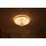 Theresa Crystal Ceiling style ceiling light a stunning French gold finish flush mount with high