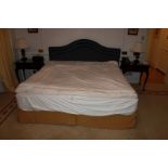 Hospitality Simmons Bedding Company base, mattress and headboard complete with valance skirt and