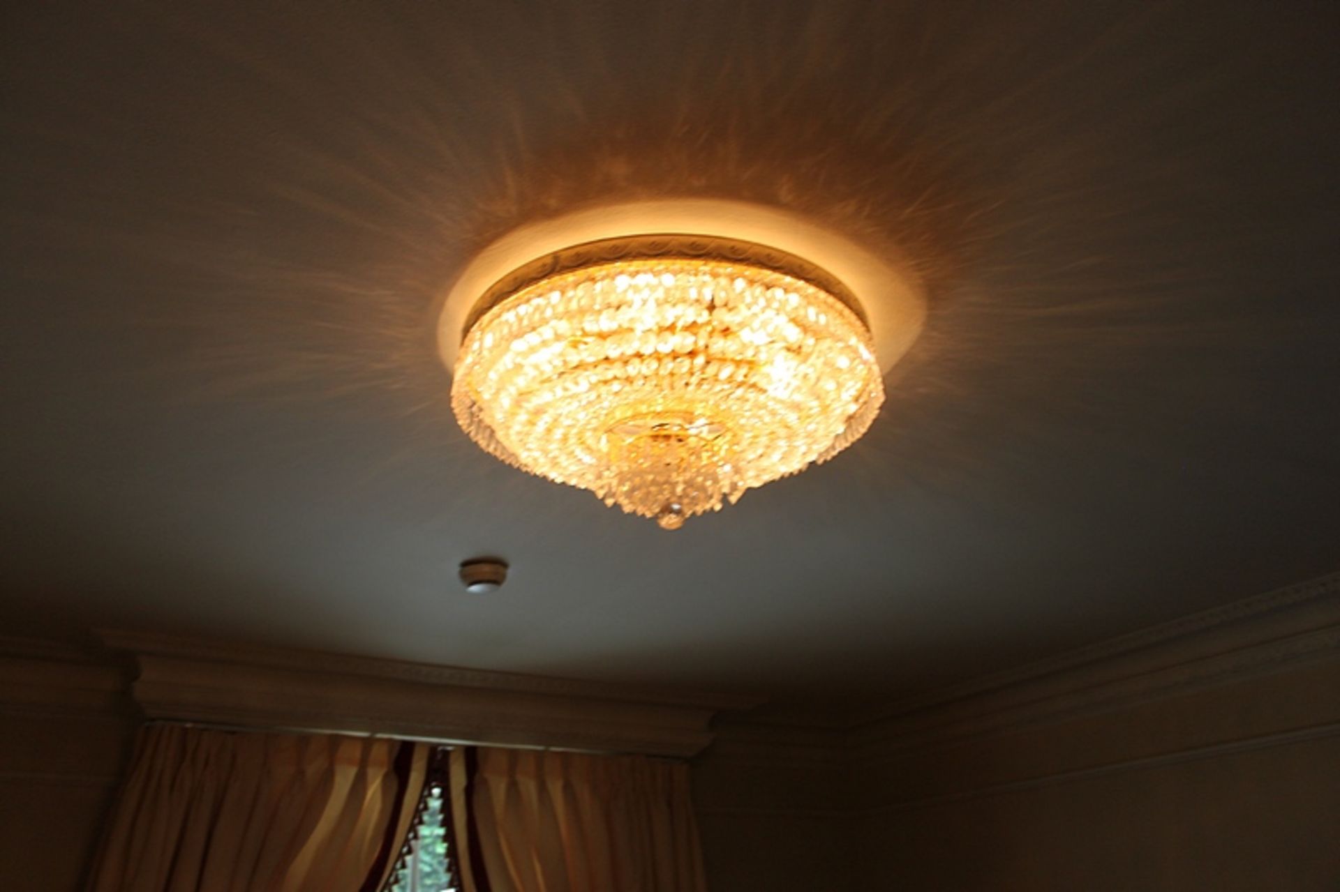 Theresa Crystal Ceiling style ceiling light a stunning French gold finish flush mount with high