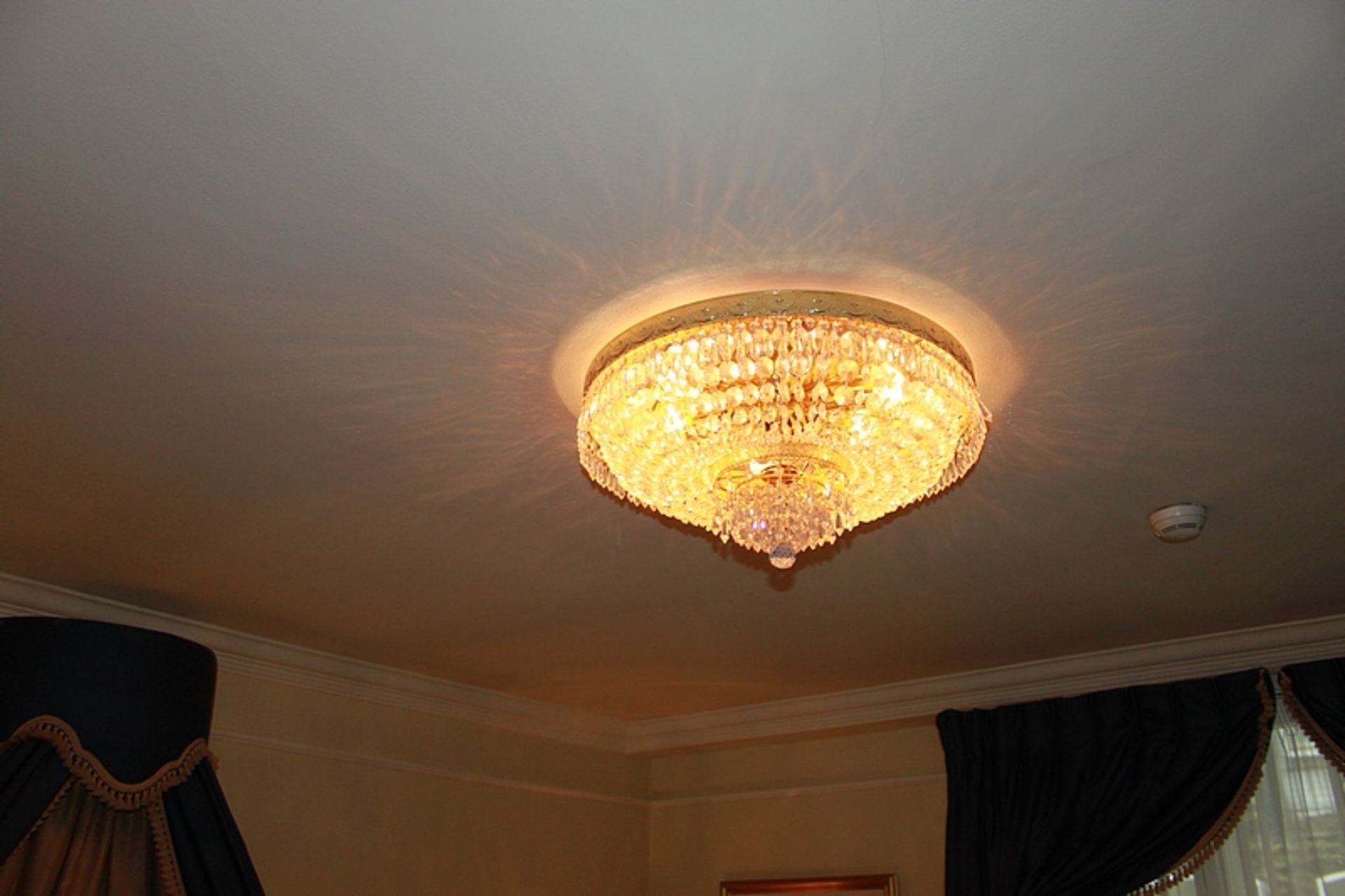 Theresa Crystal Ceiling style ceiling light a stunning French gold finish flush mount with high