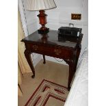 A pair of Georgian single drawer bedside cabinets mounted in Queen Anne style legs 700mm x 480mm x