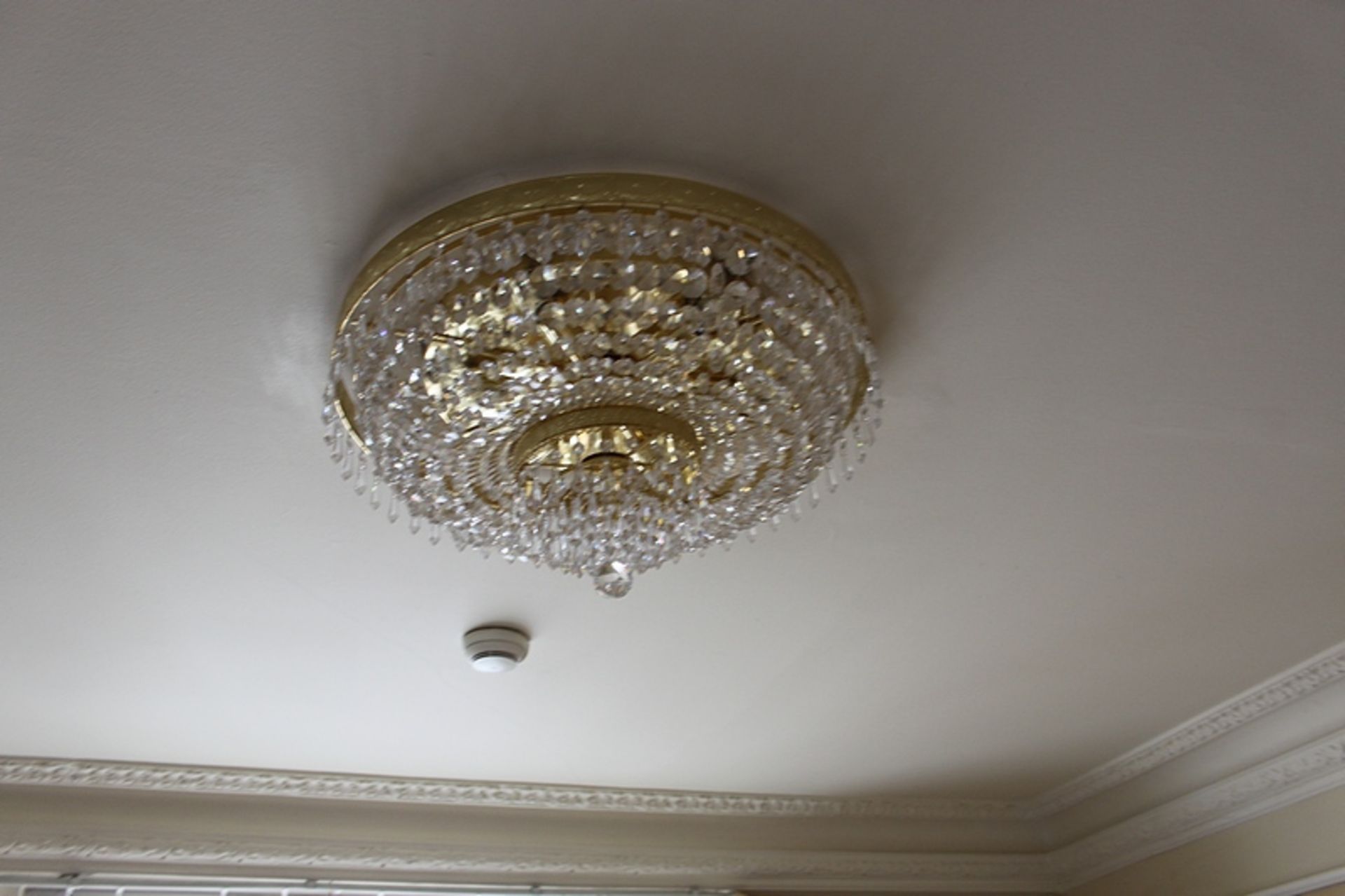 Theresa Crystal Ceiling style ceiling light a stunning French gold finish flush mount with high